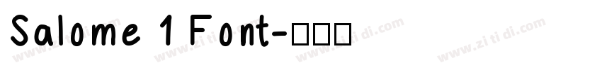 Salome 1 Font字体转换